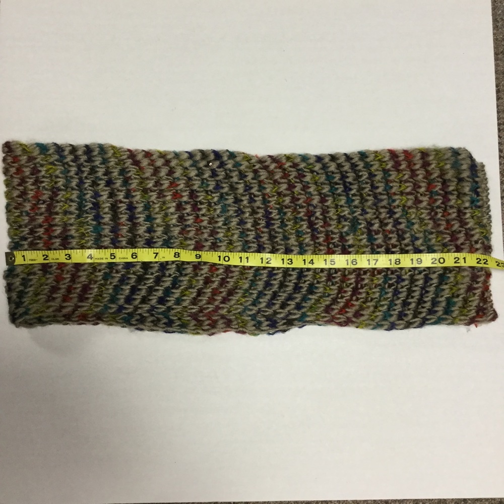 Multi Colored Tan Sequins Infinity Knit Scarf - Picture 5 of 6